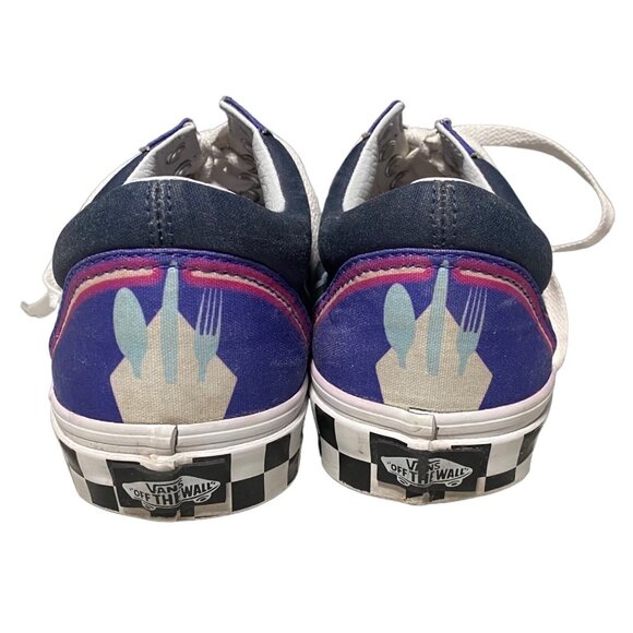 Vans Sneakers Custom Culture Diner Laces Men's 8.5 Women's 10 Hamburger Fries Ch - Picture 4 of 15